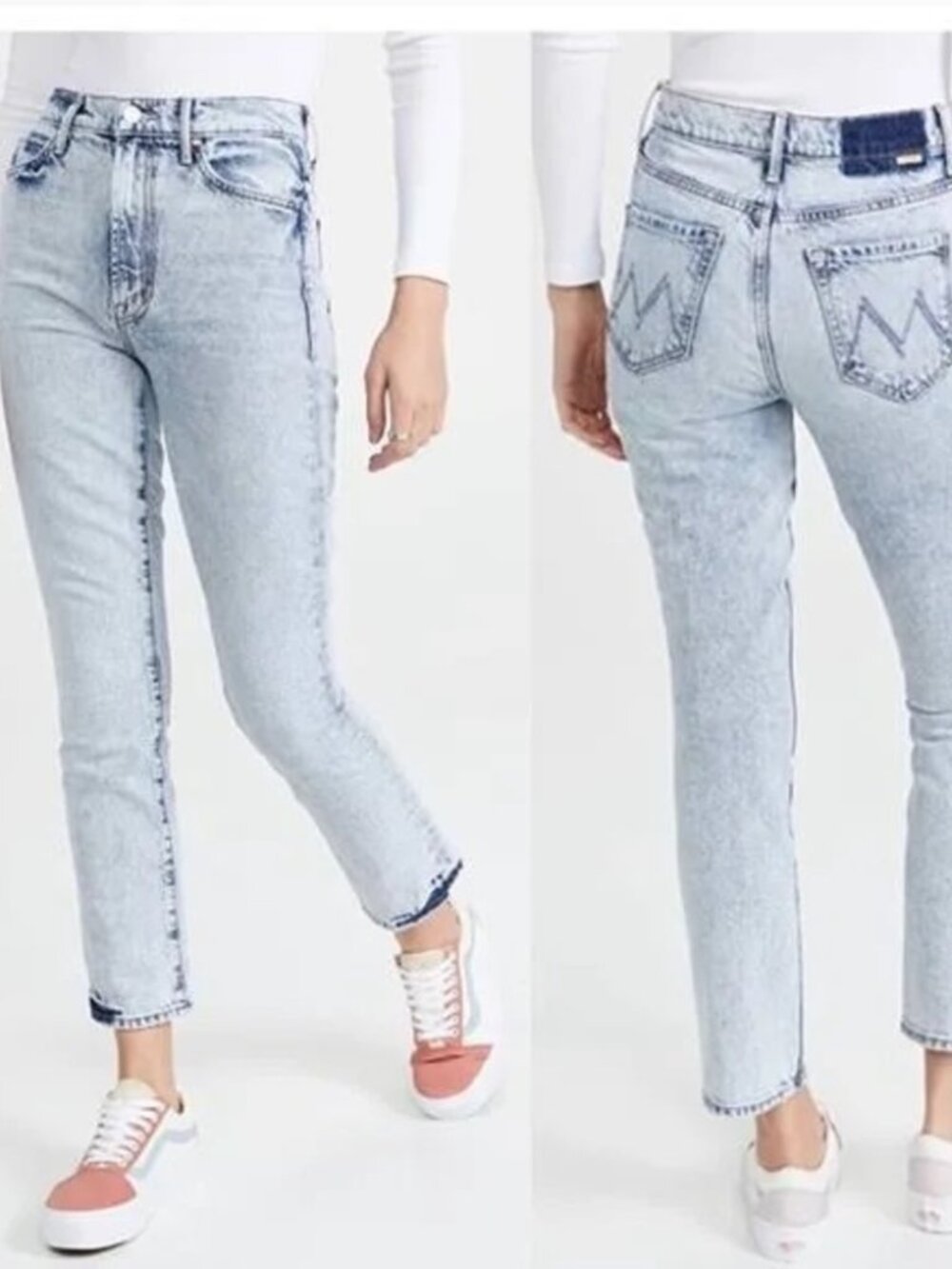 Mother Jeans The Swooner Rascal Ankle Denim Signs & Symbols
